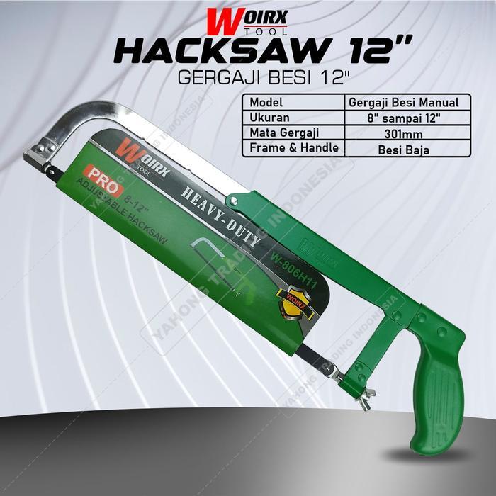 Gergaji Besi Multifungsi Adjustable 8 10 12 Inch 300mm Gegaji Kayu Papan Pohon