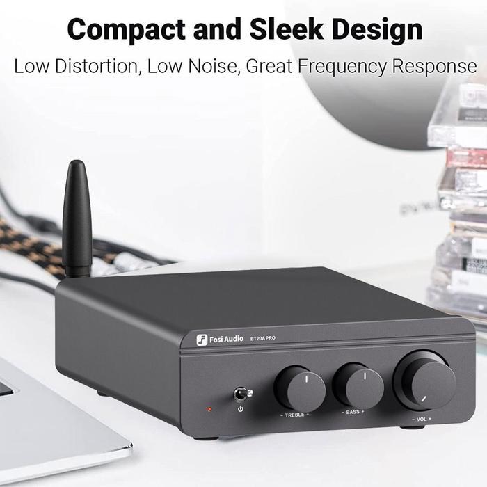 Fosi Audio Amplifier Bluetooth 5.0 Treble and Bass 300Wx2 TPA3255