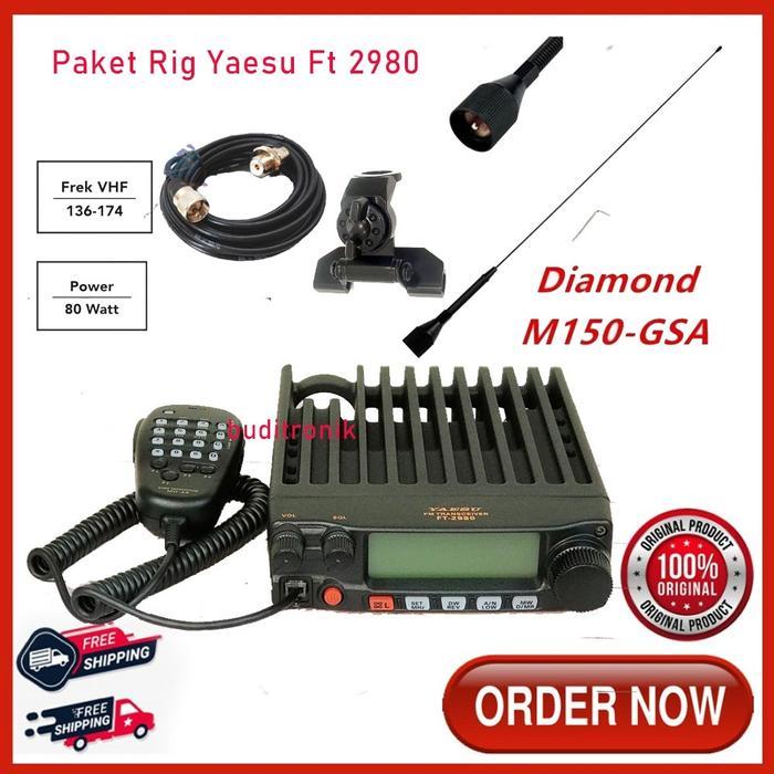Paket Rig Yeasu FT-2980 / Radio Rig Yaesu FT2980 Full Set Siap Pakai - Paket Rig Yaesu