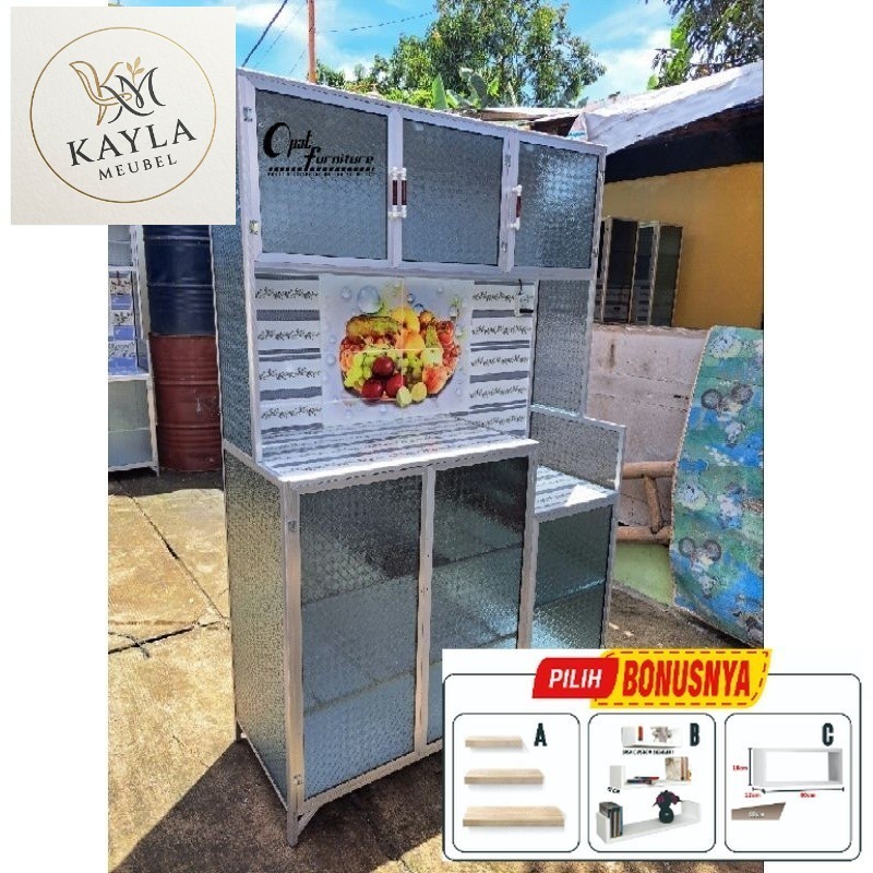 PROMO Rak Piring 3 Pintu Magicom Minimalis Termurah Terlaris Cirebon Kuningan Majalengka Indramayu S