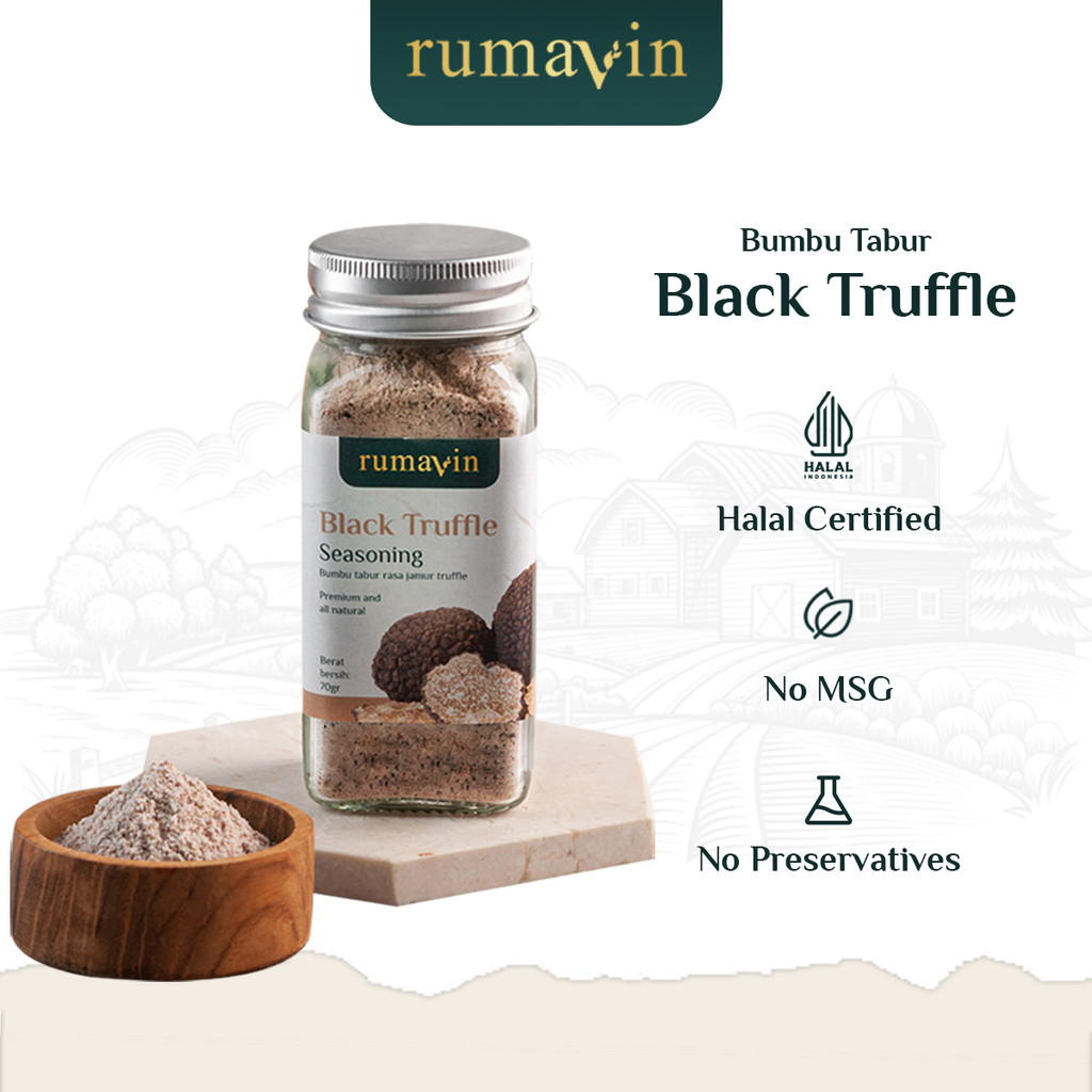 Rumavin - Bumbu Tabur Premium Black Truffle No MSG Botol 70gr