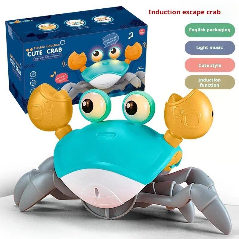 Electric Induction Crawling Crab Octopus, Puzzle Simulation Toy for 2-3 Years Old Baby