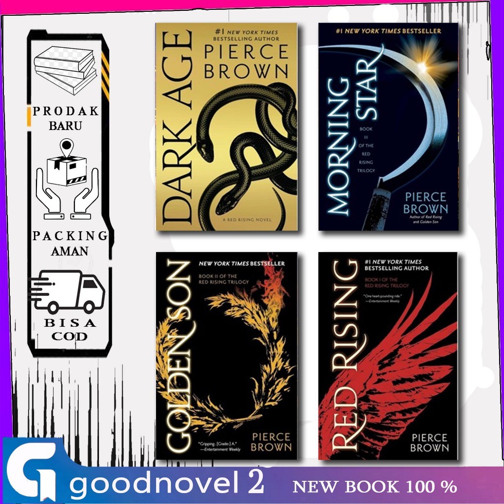RuangBuku - Red Rising | Golden Son | Morning Star | Iron Gold ,Dark Age,Light Bringer by Pierce Bro