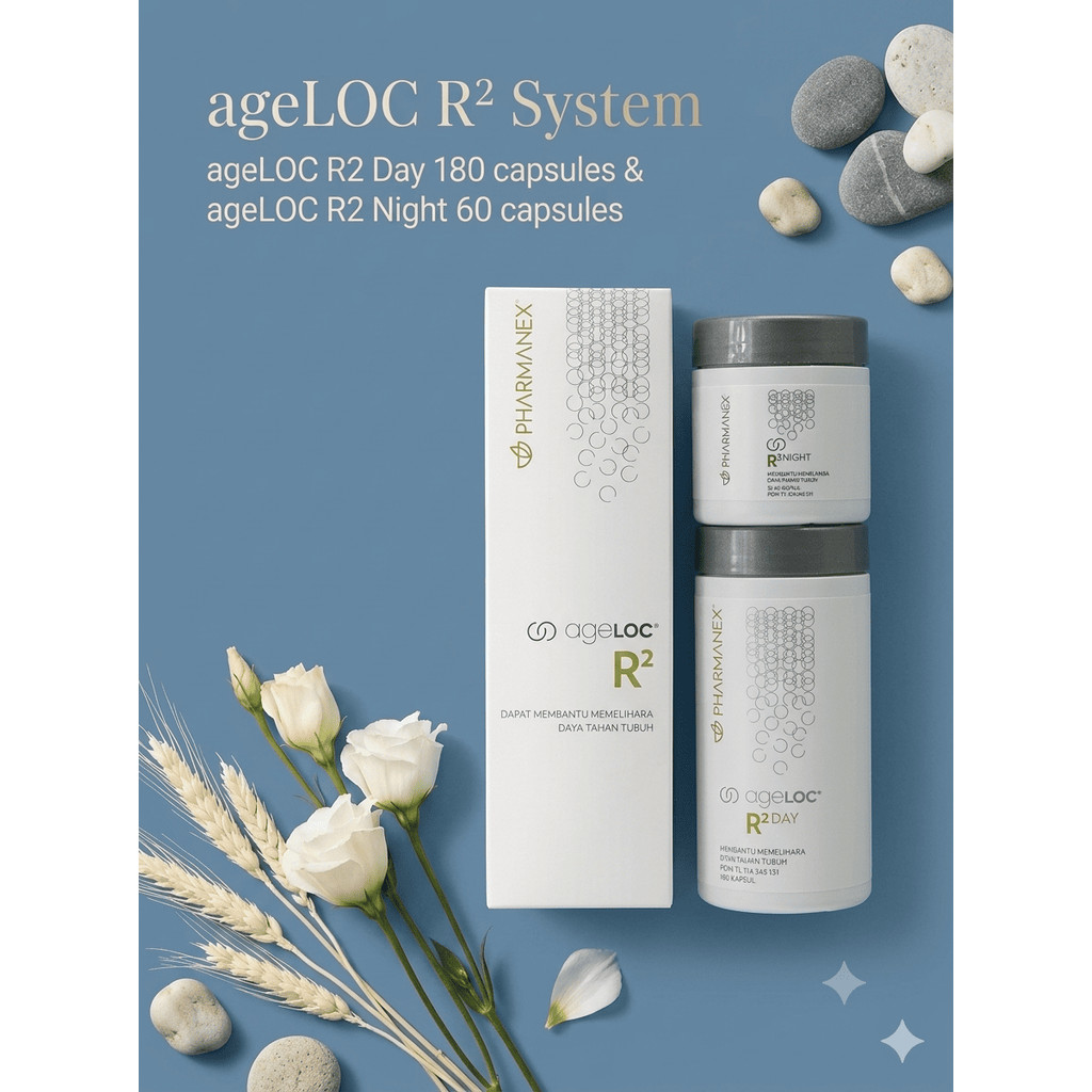 [ New Promo ] PROMO R2 Day Night Suplemen kesehatan NU Skin ageLOC R2 Suplemen Anti Aging 120 Cap & 