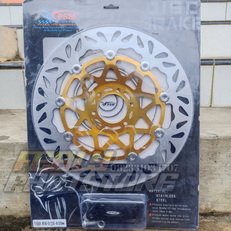 PIRINGAN CAKRAM PSM TIGER REVO 320MM DISC PSM 320MM GOLD PIRINGAN PSM TIGER REVO TANPA PLENDES PIRIN