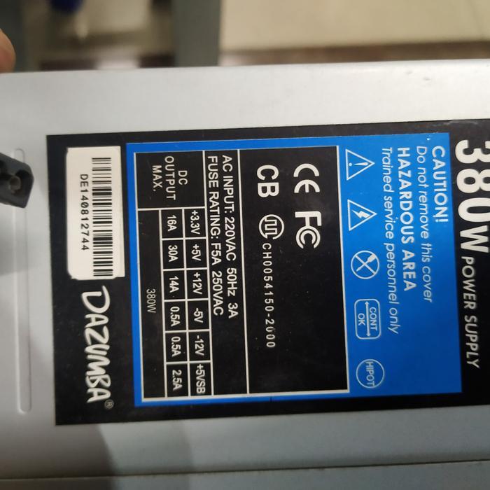 PSU power supply PC Kompute 380watt 380w dazumba