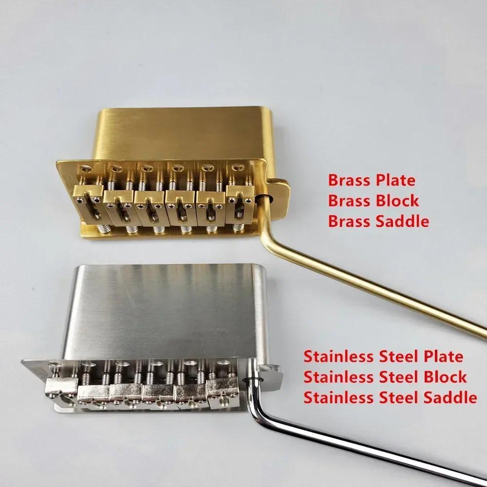 52.5MM ST Jembatan Sistem Tremolo Gitar Listrik Dengan Stainless Steel / Brass Block Saddle KY01S Bu