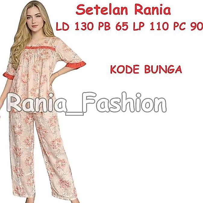 Cntk- Daster Rania Fashion Motif Setelan Rania Viral Terbaru
