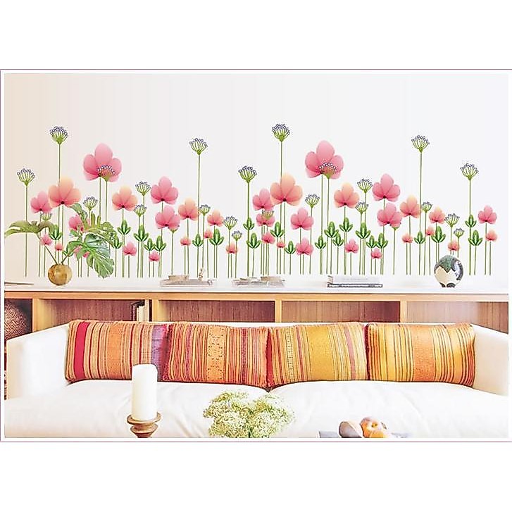 RELIZA WALL STICKER BUNGA TULIP FLOWER GRASS AY7205 STIKER DINDING TULIP