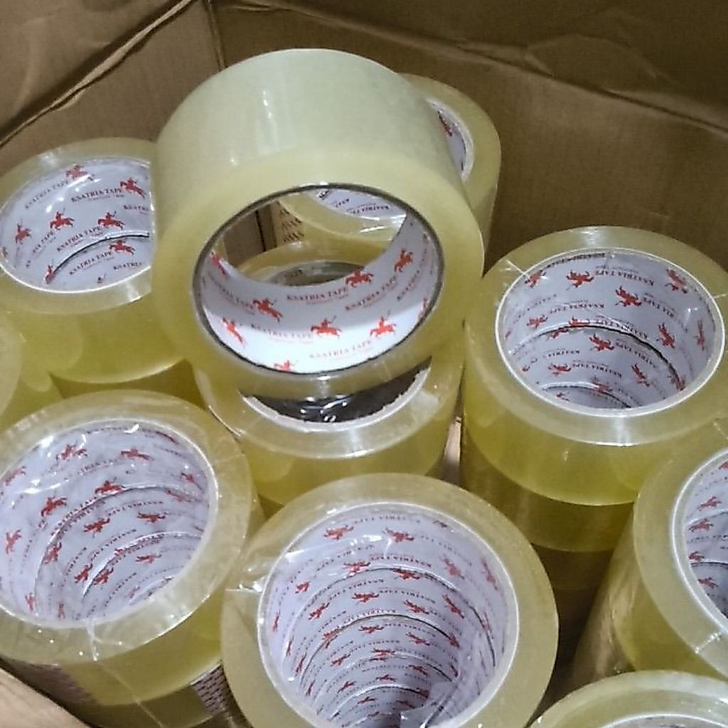 KSATRIA Lakban Bening OPP TAPE / Lakban Bening KSATRIA TAPE 100 YARD 45 MM Per Pcs