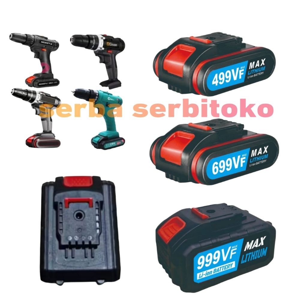 SERESHOP BATERAI BOR CORDLESS 48Vf 98VF 199VF 499VF 899VF BATERAI BOR BONGKYO TOOLKING DLL