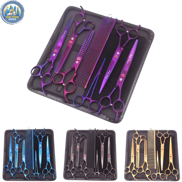 GUNTING GROOMING ANJING KUCING SET - PET GROOMING SCISSORS SET