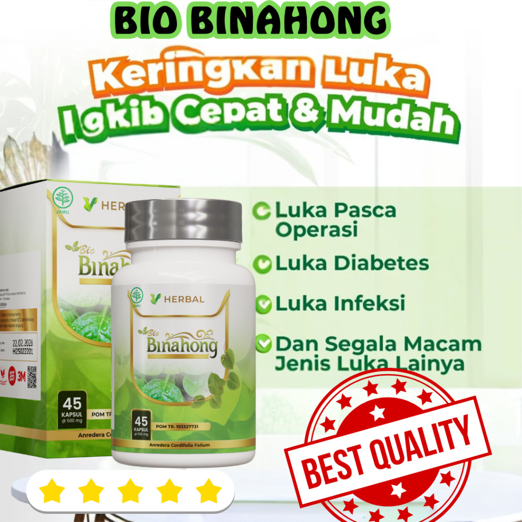KAPSUL BIO BINAHONG - Obat Luka Pasca Operasi asli original bpom