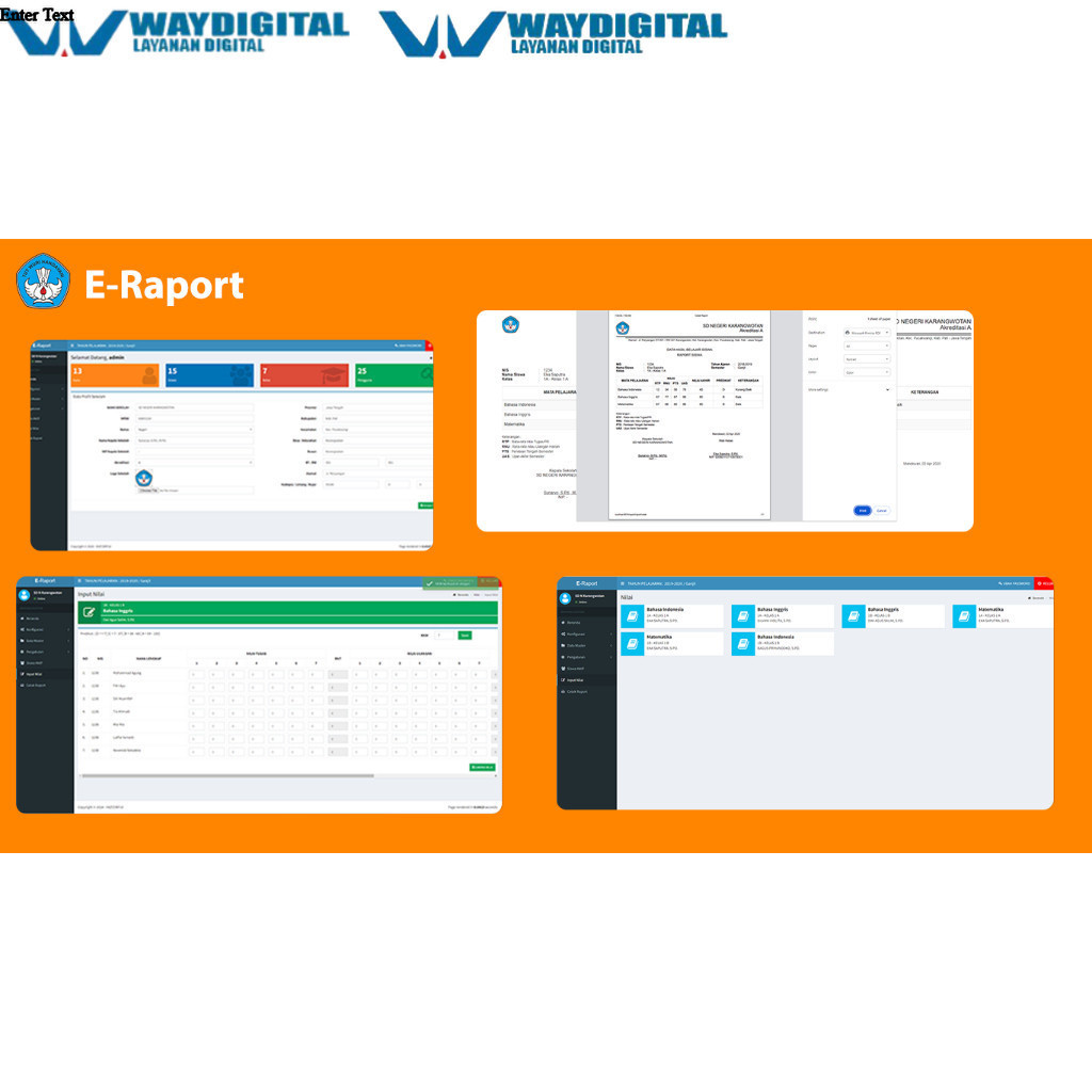 E-Raport Source Code Aplikasi Raport Sekolah Online / Offline
