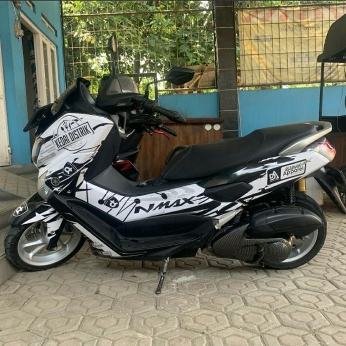 Promo Decal Stiker Full Body Nmax Putih - Abu hitam