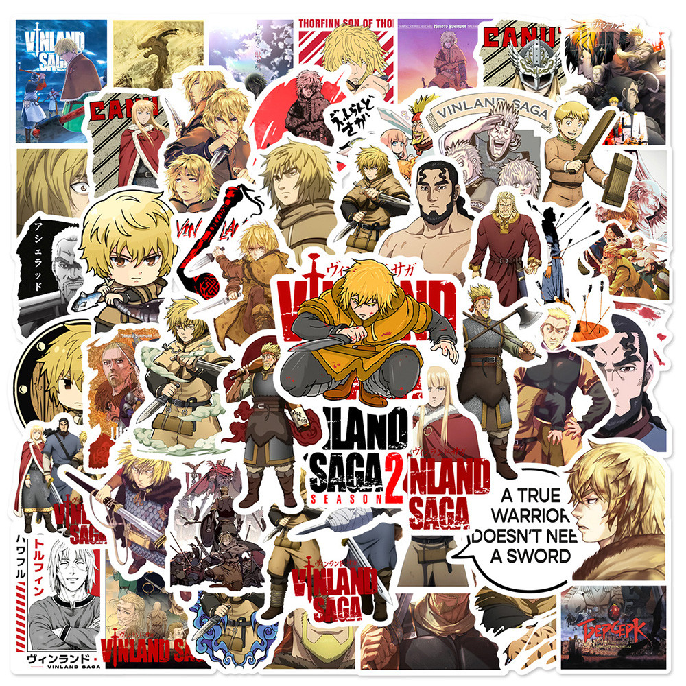 

10/30/50pcs Thorfinn Karlsefni Vinland Saga Anime Stickers Car Laptop Skateboard Suitcase Cool Thors Cartoon Sticker Decal Toys