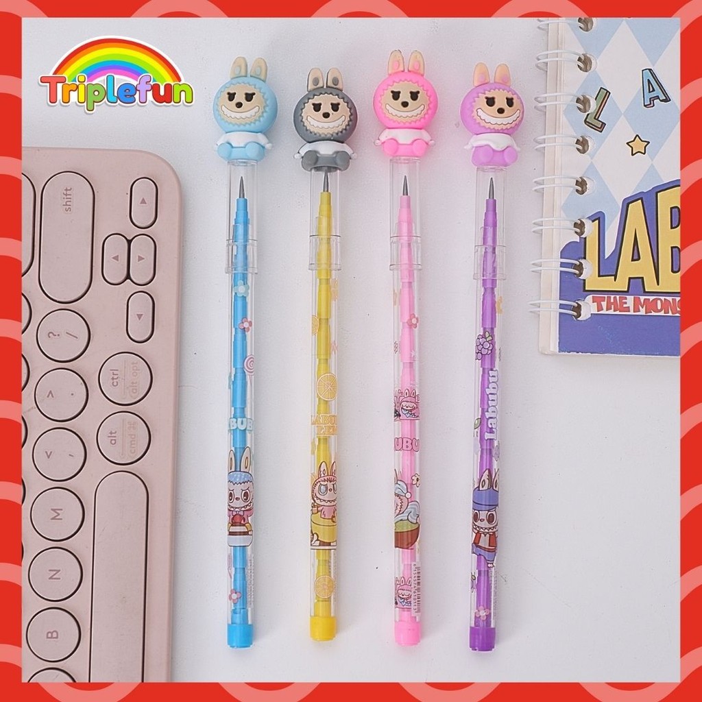 

Pensil Susun / Peluru Labubu Pencil Bisa Direfill Isi Ulang Lantu Benzia Viral Unik Bisa COD Grosir