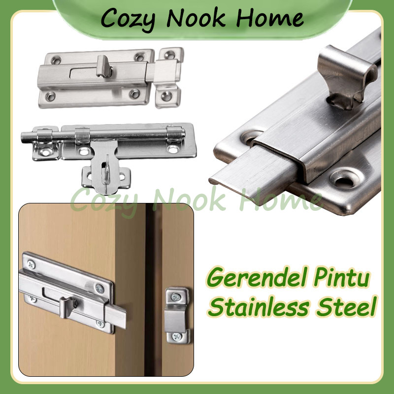 Gerendel Pintu Stainless Steel 4 Inci / Gerendel Pintu Stainless Steel / Grendel Pengunci Pintu Gese