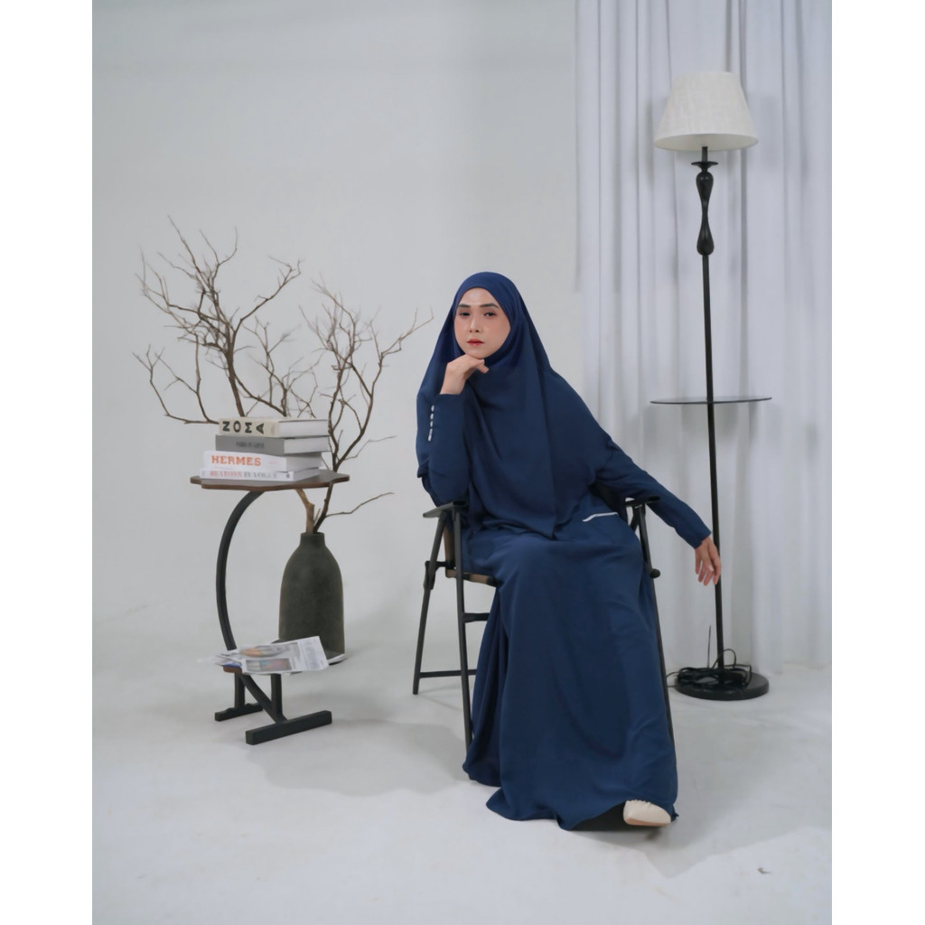 RANAYA - Fatimah Anti UV French Khimar Syar'i Premium | Jilbab Instan | Gamis Umroh Haji