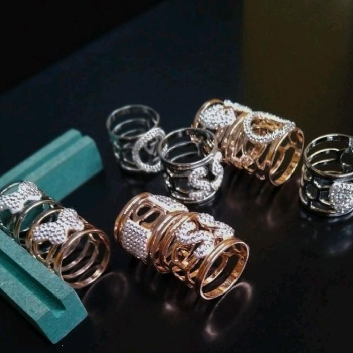 •Azkayra• Ring Hijab - Kolong Hijab - Cincin Hijab Elegan Mewah - Silver