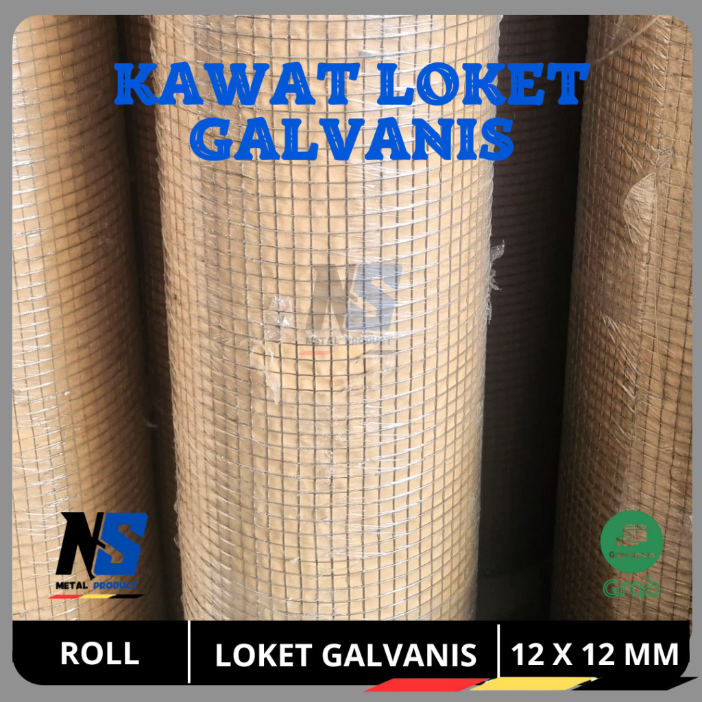 NEW KAWAT LOKET GALVANIS TEBAL 1,2MM DAN 1,4MM MESH 12 X 12MM | BEST QUALITYPREMIUM