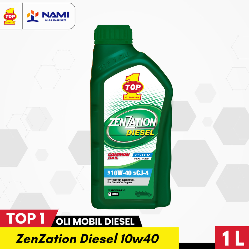 *TOP 1 ZENZATION DIESEL 10W40 (1L)* Car oil / oli mobil diesel- Original