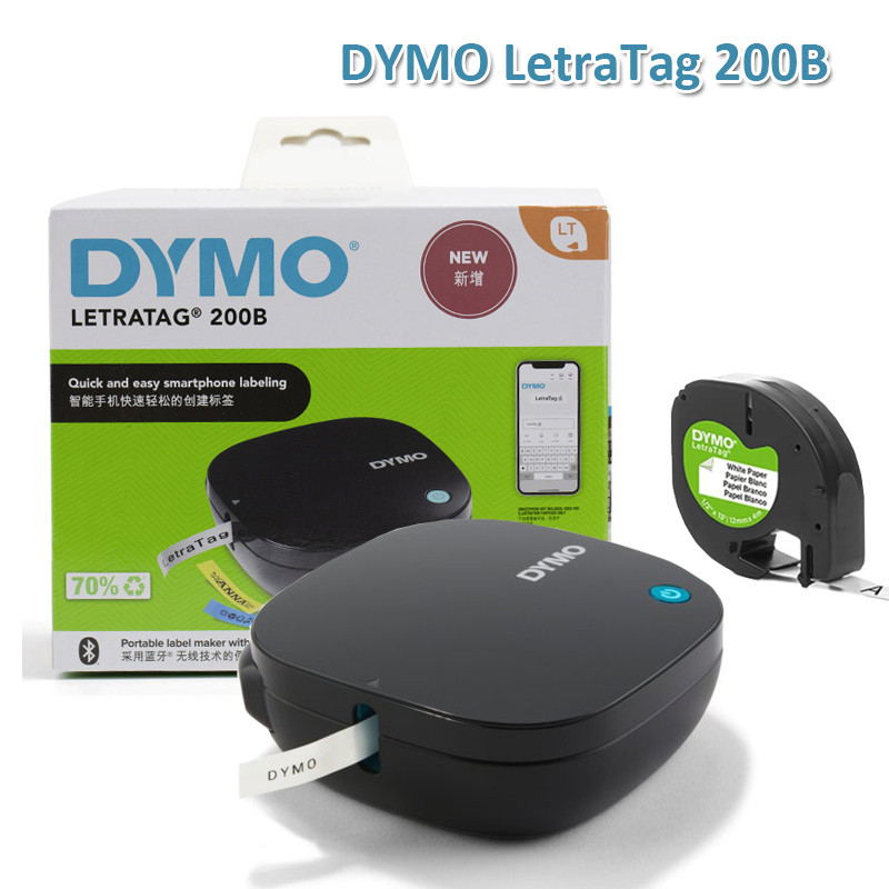 

DYMO LetraTag 200 Bluetooth Label Maker Bluetooth Connection to iOS and Android for Office Printer Pocket Labeling Maker Machine