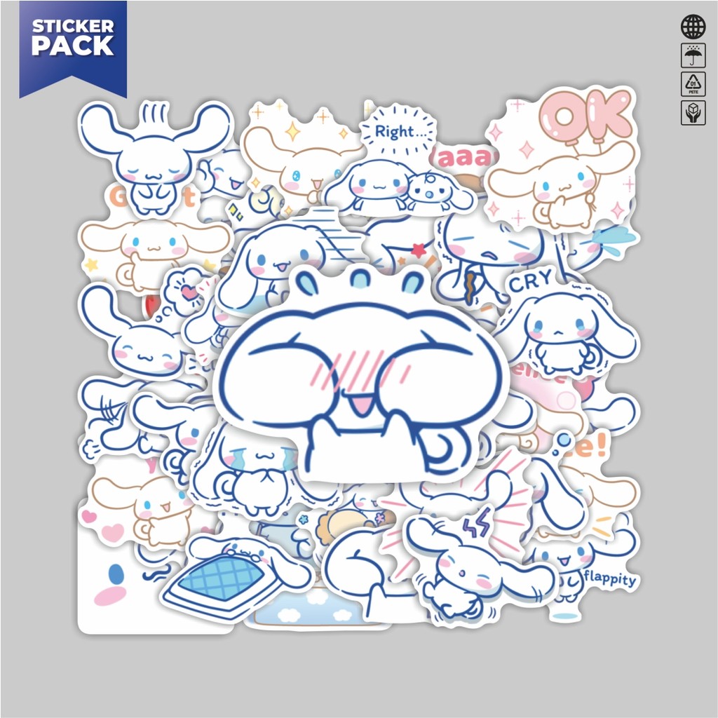 

[100PCS]Stiker Pack Stiker Kartun Karakter Cinnamoroll Aesthetic Vinyl Anti Air Dekorasi Sticker Laptop Buku Journal Koper Helm Casing HP Gitar Helm Skateboard