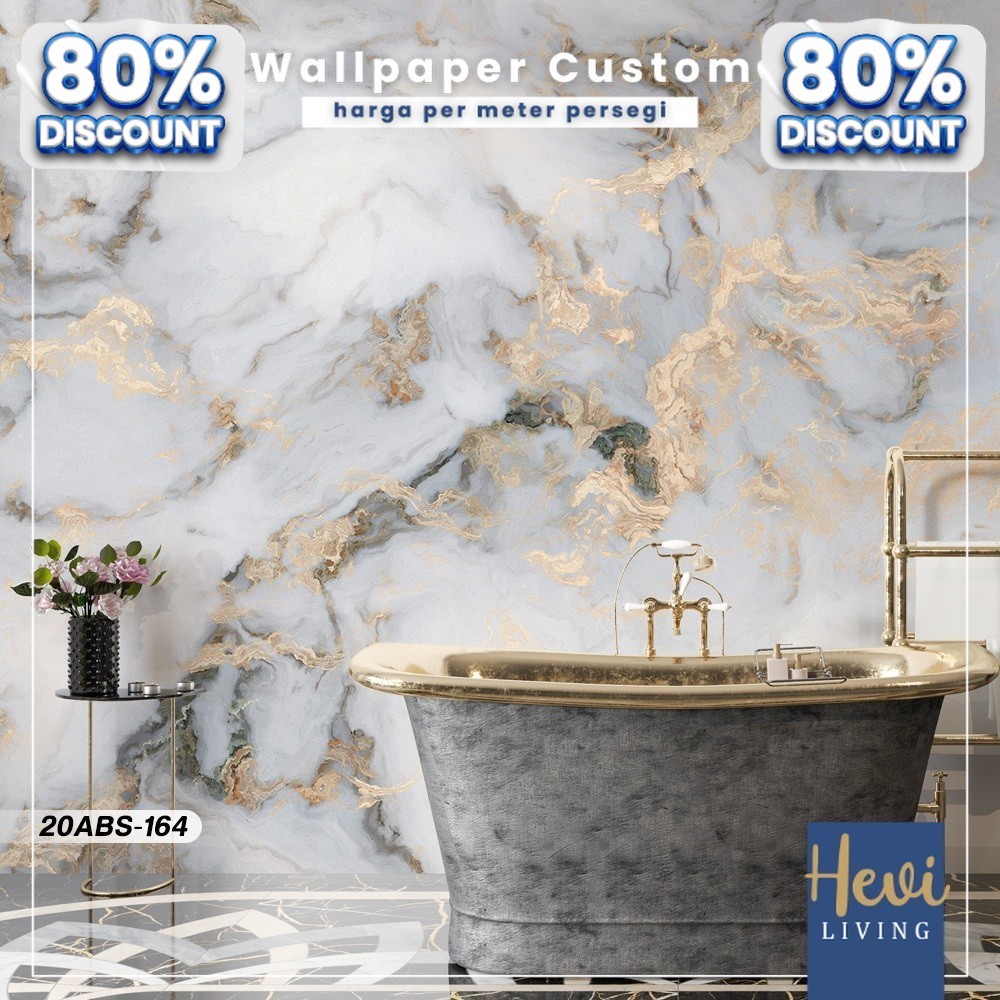 Wallpaper Custom - Wallpaper Custom Kamar Mandi - Wallpaper Custom Gambar Marble / Marmer - Wallpape