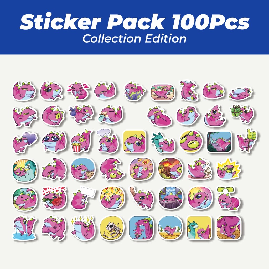 

Hot Stiker Kartun Toxy The Little Dino Lucu Anti Air Stikers Berperekat Waterproof Sticker Decal Buat Motor Helm Buku Journal Koper Casing HP Laptop Botol Minum