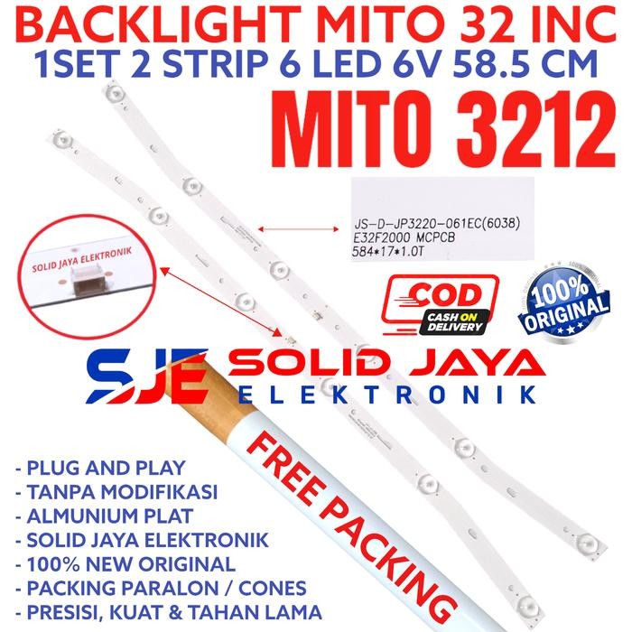 BACKLIGHT TV LED MITO 32 INC 3212 LAMPU BL 6K 6V INC INCH 6 KANCING LAMPU BL 32 IN MITO 32 12