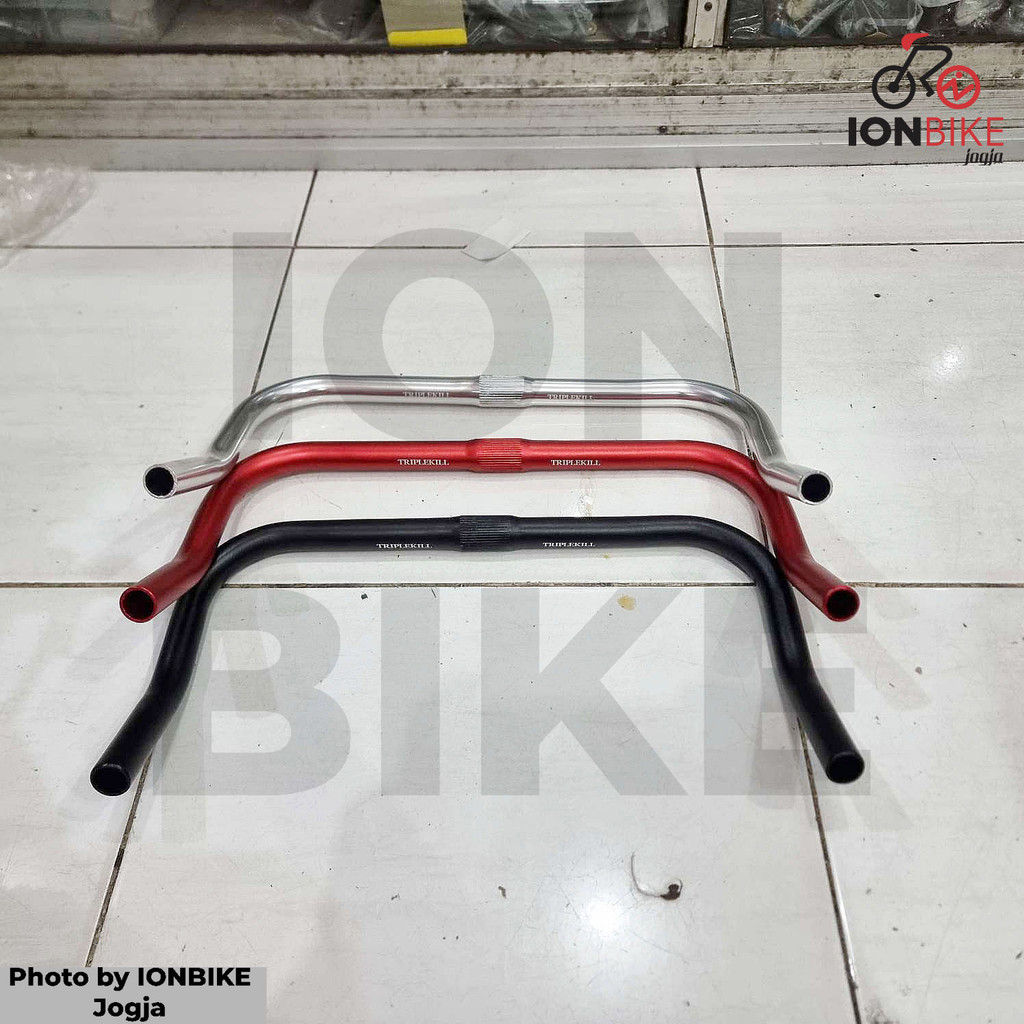Stang Bullhorn Triplekill TK5039 ALLOY Standar Diameter Clamp 25.4 Handlebar Bull Horn Sepeda Fixie 
