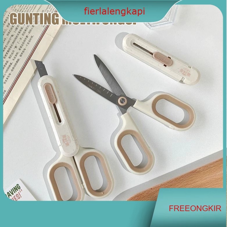 

Oule Gunting Multifungsi Gunting Cutter 2 in 1 Stainless steel Scissors Portable