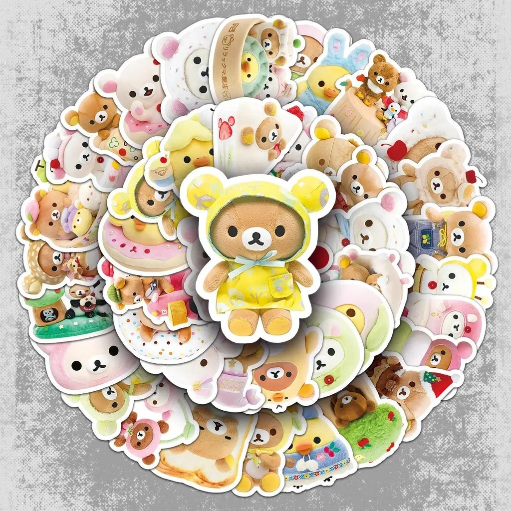 

2025 54Pcs Cute Cartoon Lazybear Stickers Graffiti for Scrapbook Laptop Phone Luggage Skateboard Decals Sticker Toy Gift