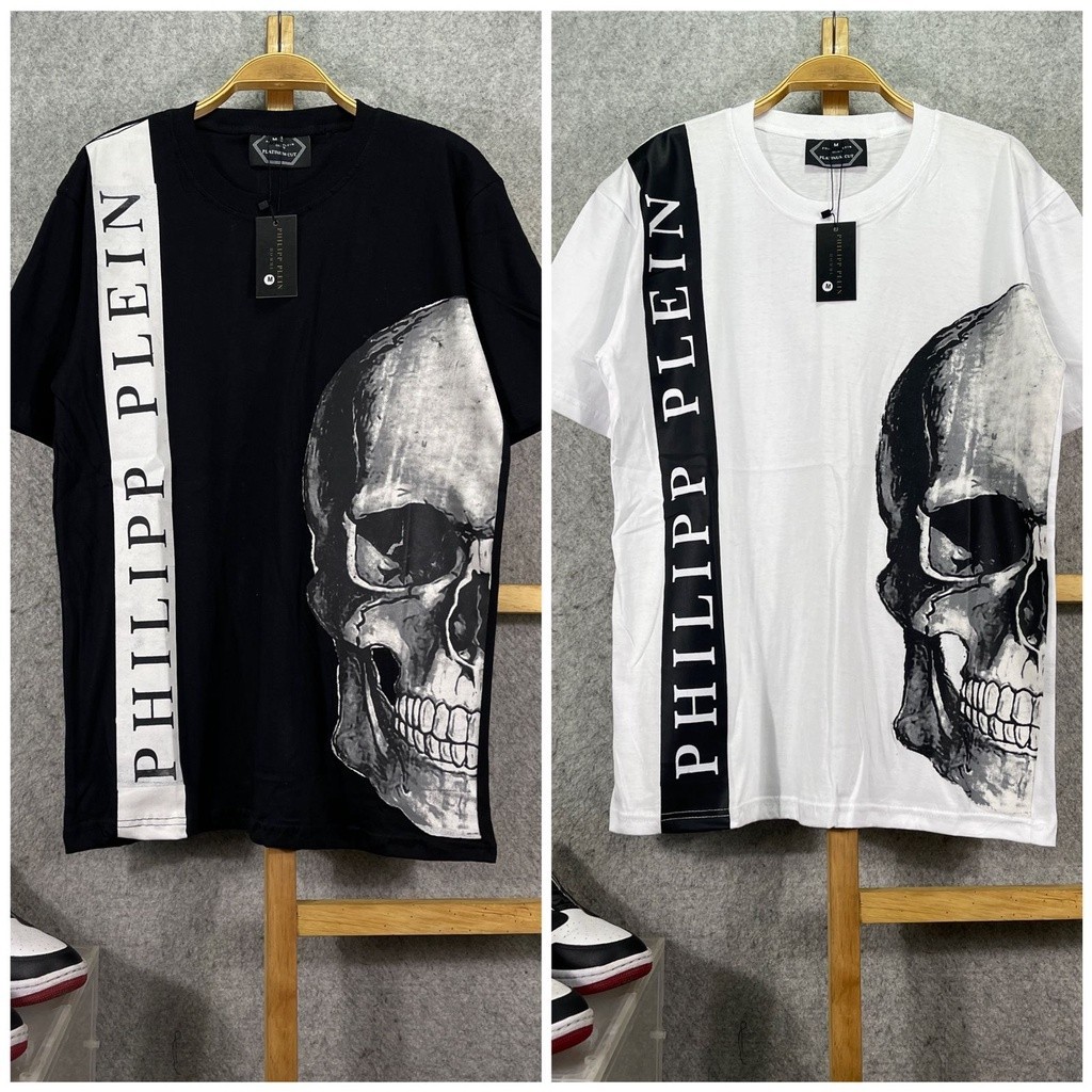 T-Shirt Kaos Philipp Plein Baju Pria Wanita Lengan Pendek Distro Branded Unisex Katun Combed