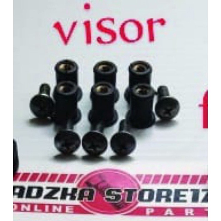 Baut mur karet visor GSX R 150 (1 set ) isi 6pcs