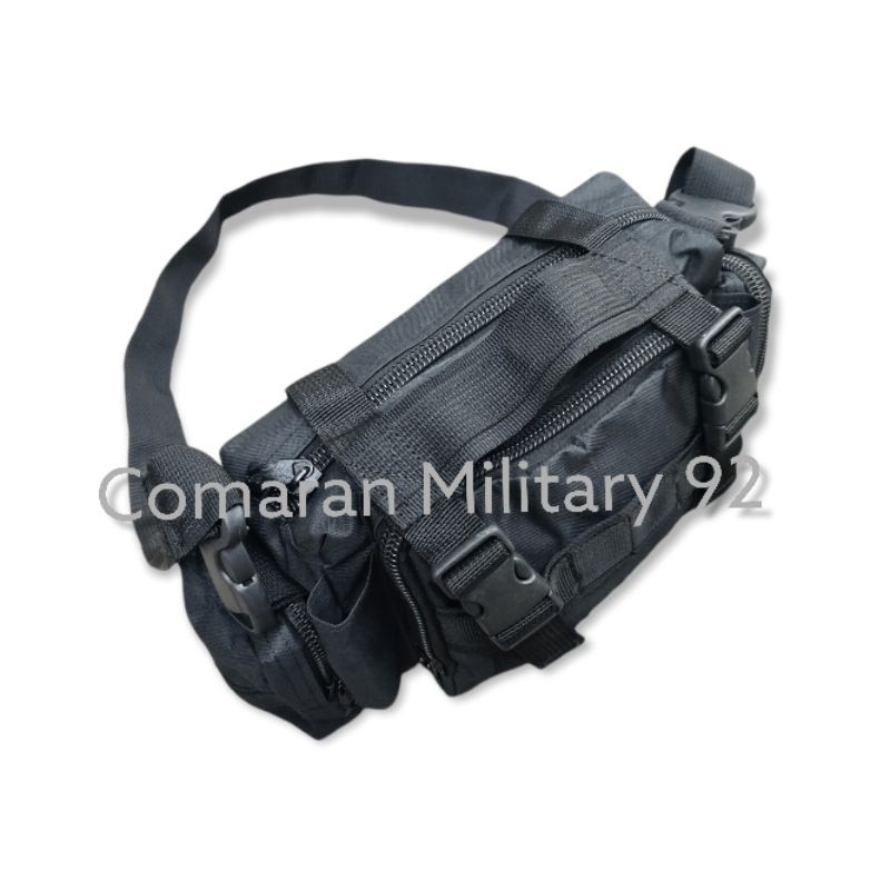 TAS SELEMPANG ARMY TAS SELEMPANG HITAM ARMY KOREA / TAS WAESBAG TAS PINGGANG TAS MACING