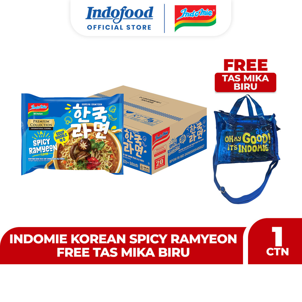 

1 Carton Indomie Korean Spicy Ramyeon Free Gift Tas Mika Warna