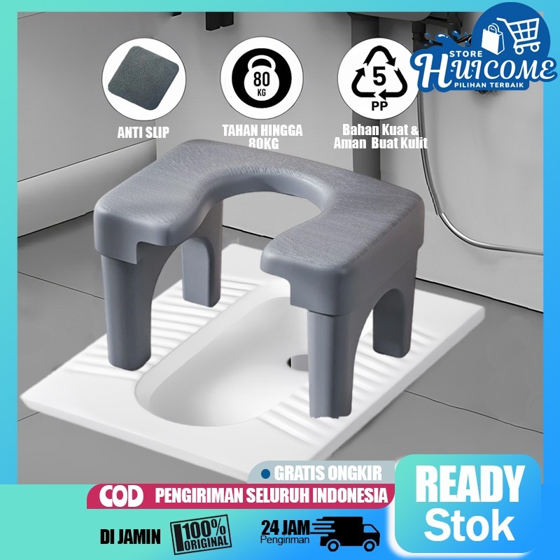Huicome Kursi  jongkok , toilet jongkok siram kamar mandi ibu hamil, toilet jongkok plastik