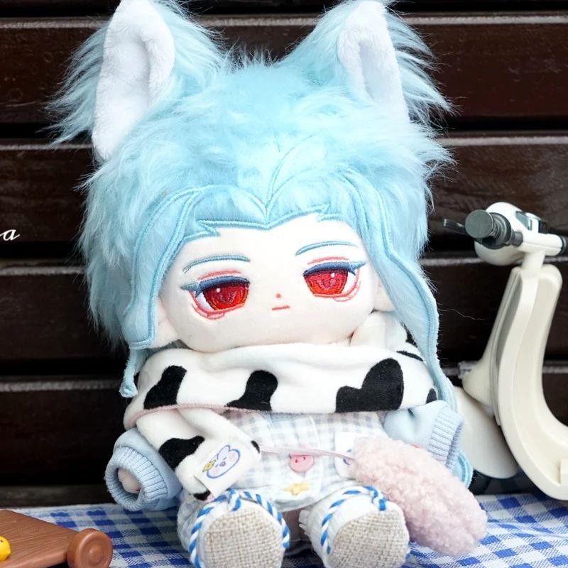 Genshin Impact Ii Dottore Doll 20cm Genuine Cotton Stuffed Dress-Up Dolls With Removable Ears Kawaii