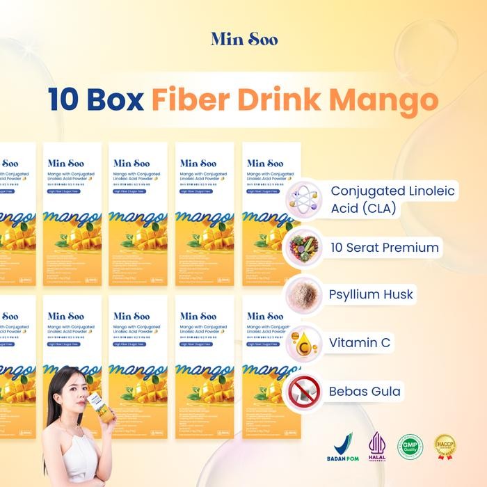

PROMO [PAKET LANGGANAN 10 BOX] FIBER DRINK JUS MINUMAN SERBUK - 10 BOX JUS MANGGA