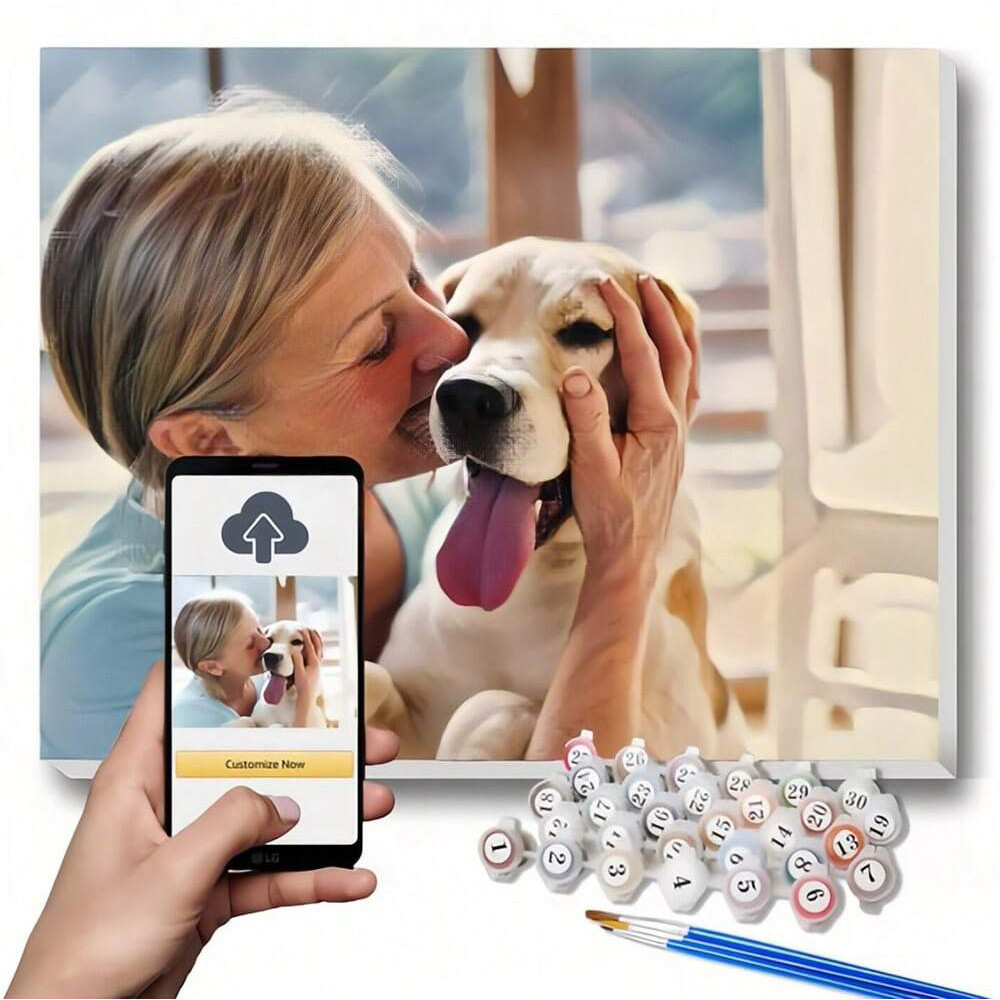 

HUACAN Custom Photo Paint By Number Canvas Kits HandPainted Coloring Draw Craft DIY Gift