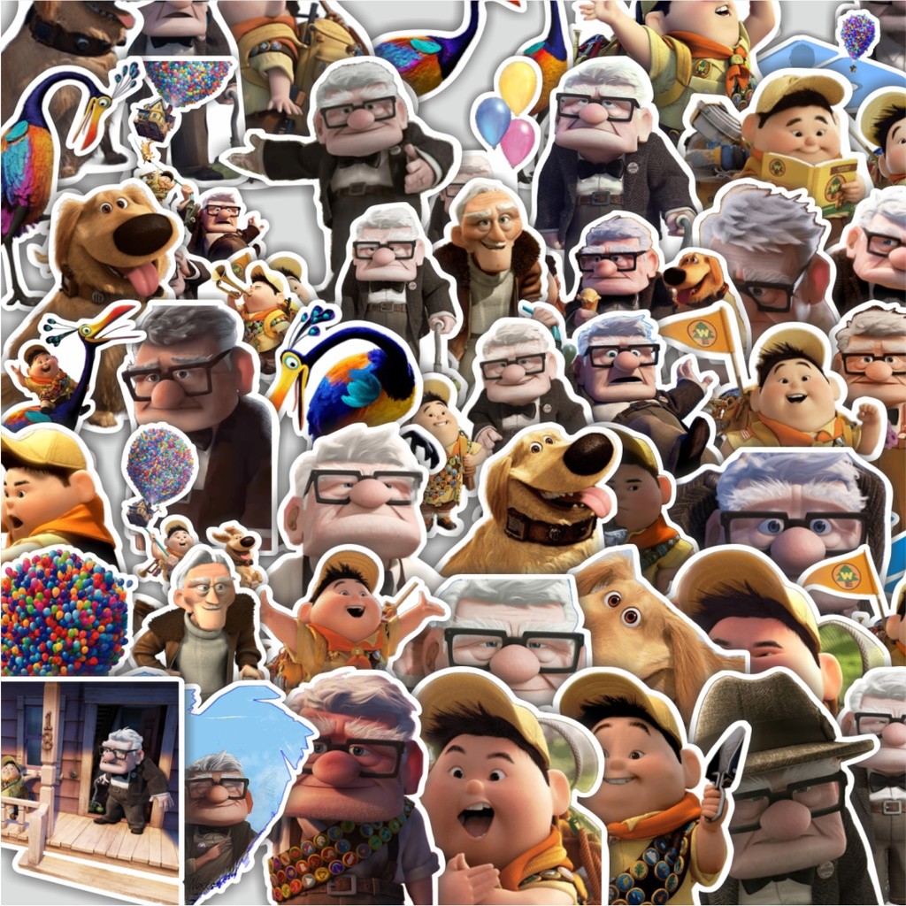 

Stiker Cutting Pack Stiker Kartun Up Isi 100Pcs Series Aesthetic Lucu Keren Untuk Koper Bahan Vynil