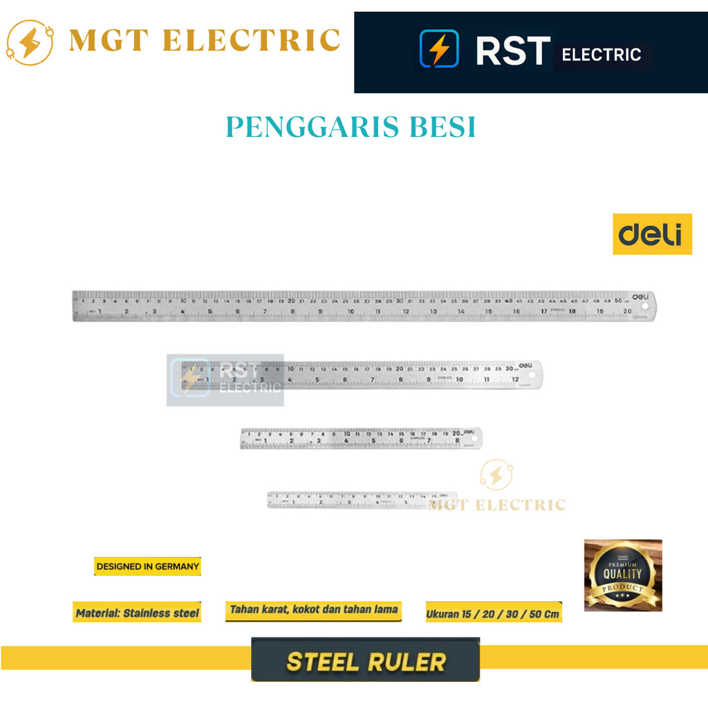 

Penggaris Besi Deli / Steel Ruler DELI