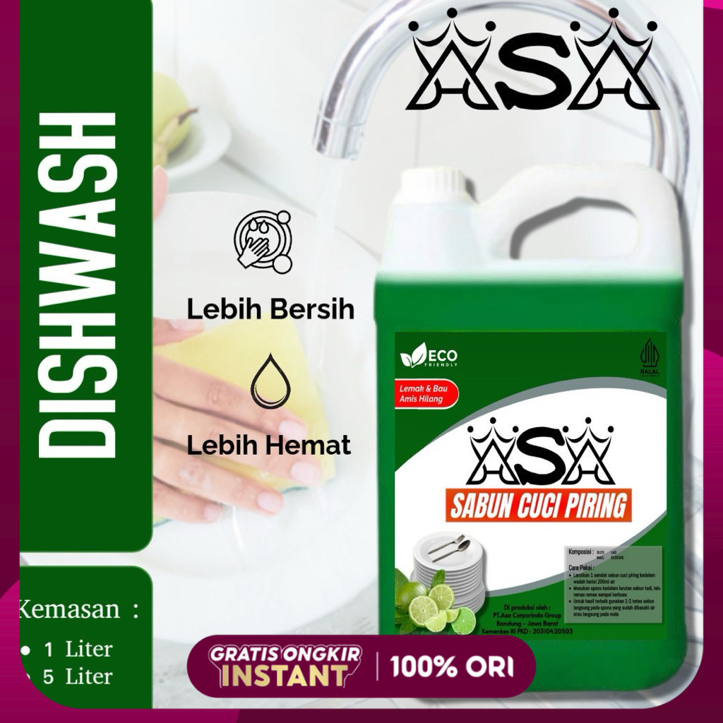 Sabun Cuci Piring 5 Liter - Dishwash 5 Liter - Sabun Cuci Piring ASA 5 Liter