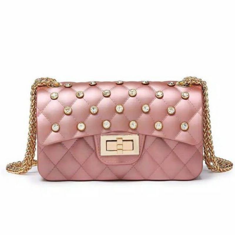 Tas Jelly Diamond Impor Wanita Classic