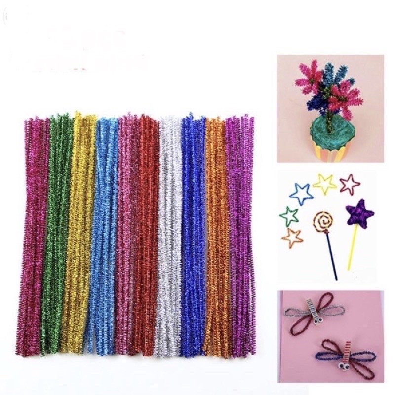

Craft Fun Kawat Chenille - Glitter Colors - Manik Manik - Diy - Kerajinan