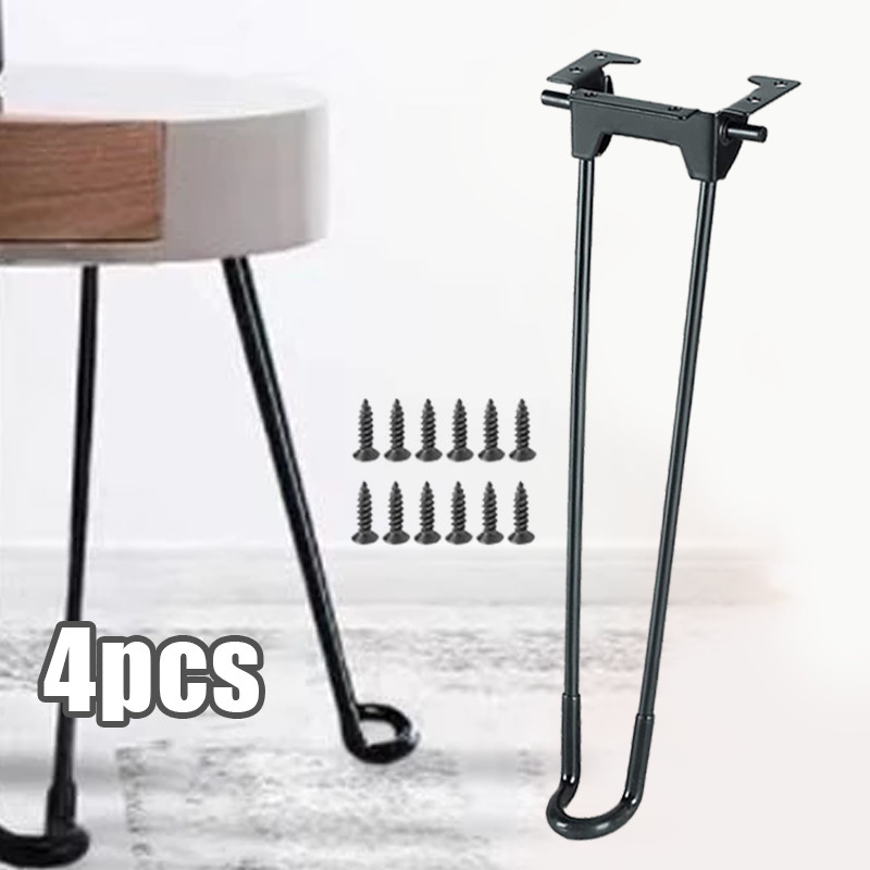 310mm Kaki Besi Meja Lipat 4pcs/Set - Engsel Fleksibel, Aksesories Meja Kecil, Tahan Beban | COD