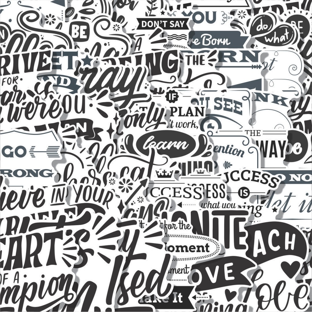 

Stiker Cutting Pack Stiker Random Quotes Isi 100Pcs Series Aesthetic Lucu Keren Untuk Koper Bahan Vynil