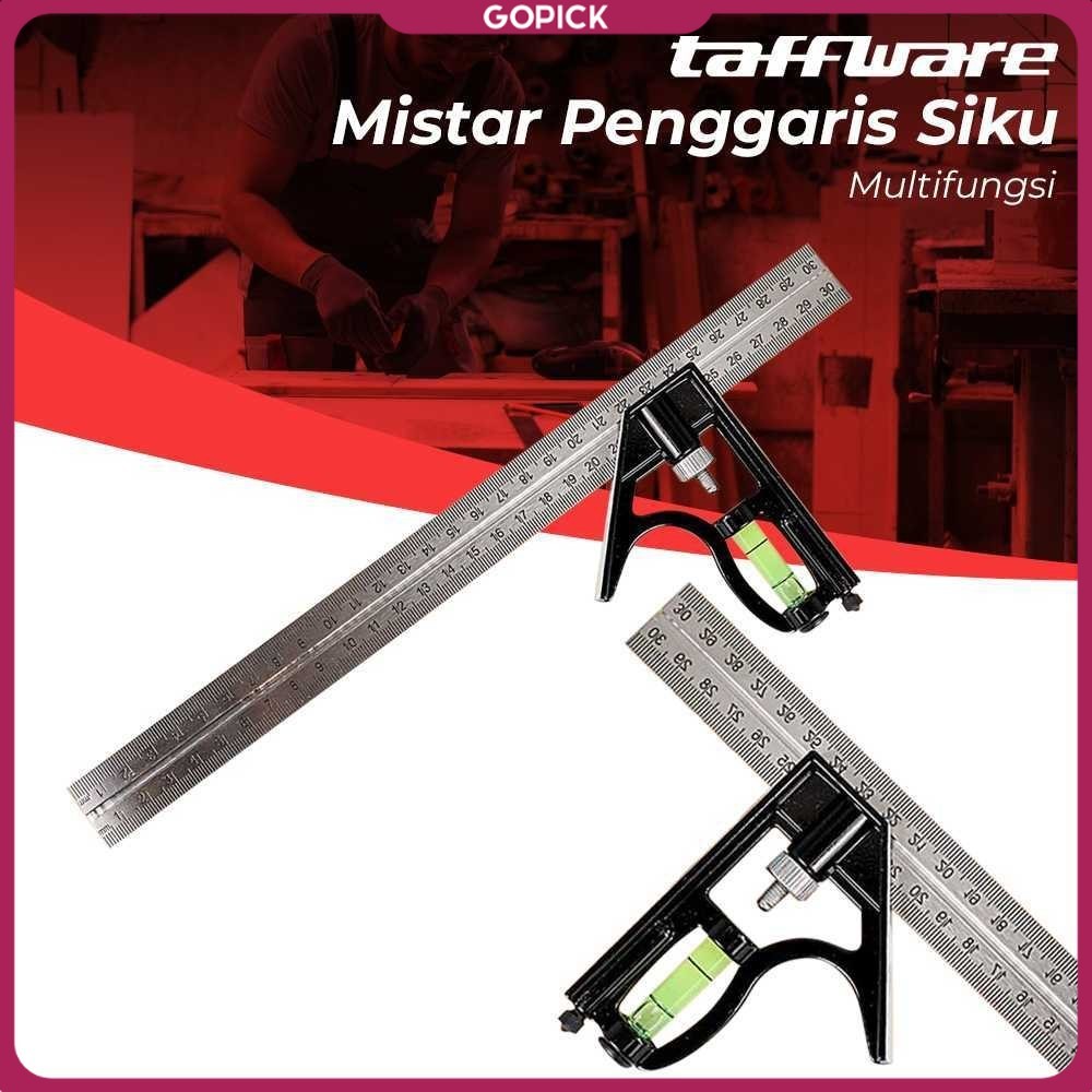 

Taffware Mistar Penggaris Siku Adjustable Angle Ruler Waterpass 305mm - ZEAST